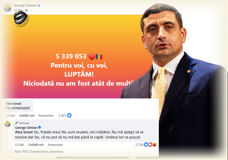 George Simion anunță contestație la alegerile prezidențiale: „Nu sunt muiere, nici trădător”