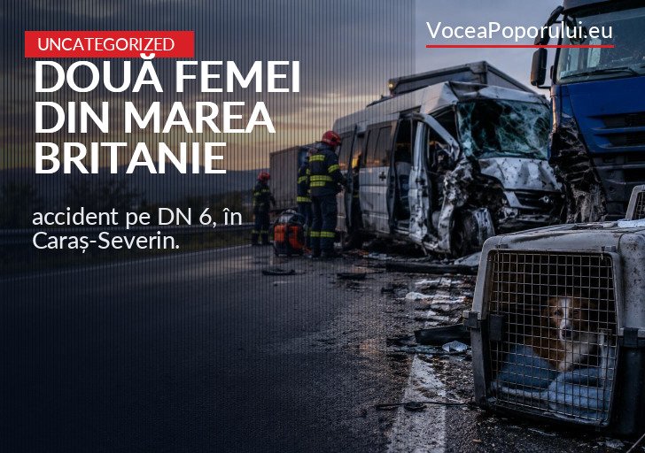 Imagine reprezentativă pentru: Două femei din Marea Britanie au murit într-un accident pe DN 6, în Caraș-Severin. În microbuz se aflau 10 câini – VoceaPoporului.eu